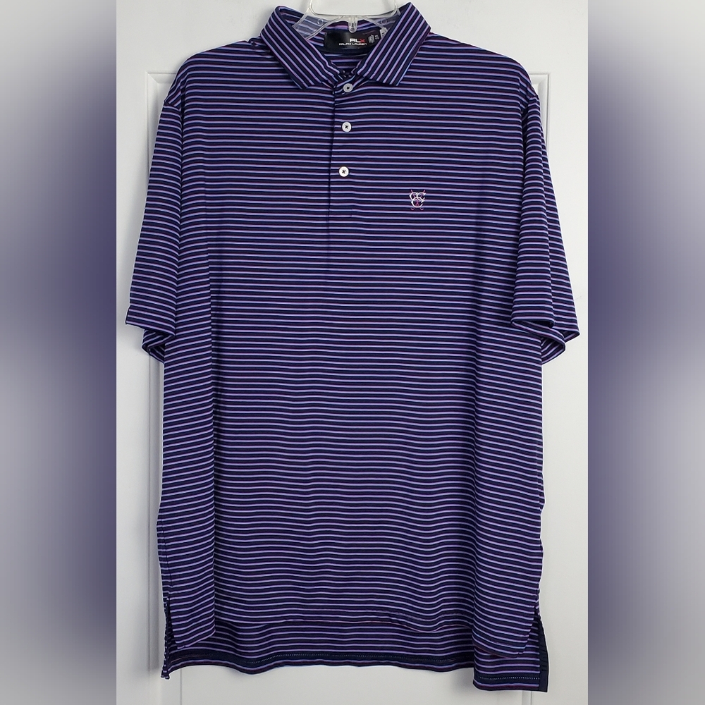 RLX Ralph Lauren Mens Embroidered CC Logo Golf Polo Shirt - Size XXL - GUC